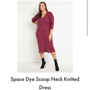 ELOQUII NWT Space Dye Midi Sweater Dress